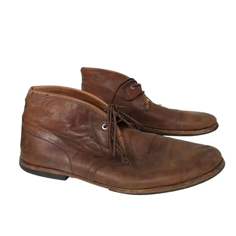 Timberland Mens 12 Wodehouse Lost History Chukka Boots Burnished Dark Brown